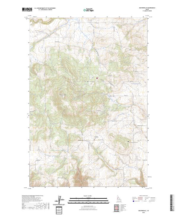 Keuterville, ID — USGS 7.5-minute topo (2024)