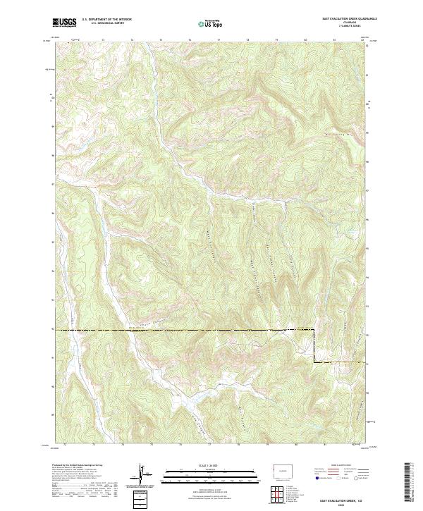 East Evacuation Creek, CO — USGS 7.5-minute topo (2022)