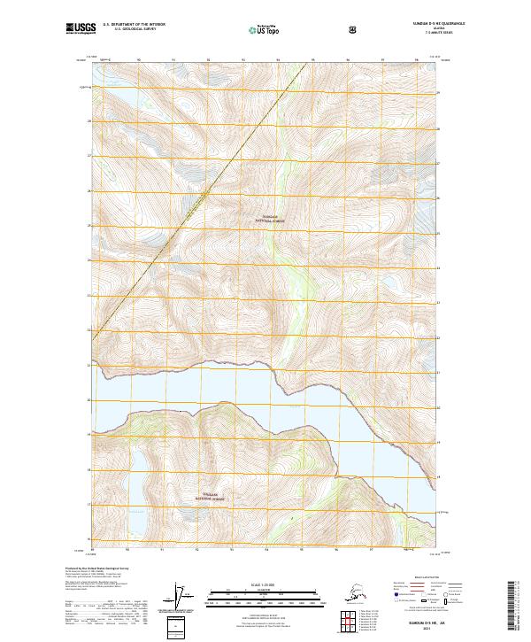 Sumdum D-5 NE, AK — USGS 7.5-minute topo (2021)