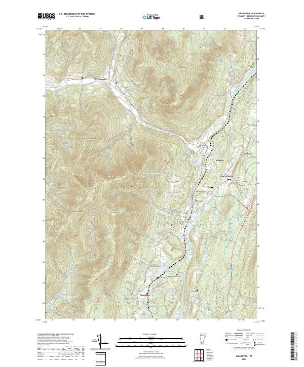 Arlington, VT — USGS 7.5-minute topo (2024)