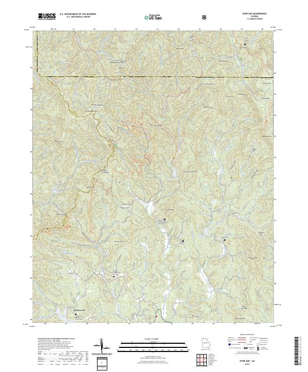 Dyer Gap, GA — USGS 7.5-minute topo (2024)