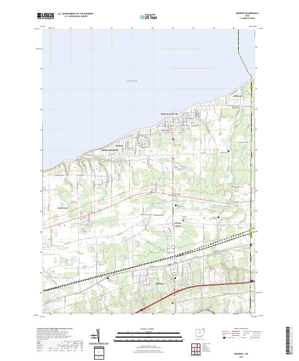 Madison, OH — USGS 7.5-minute topo (2023)
