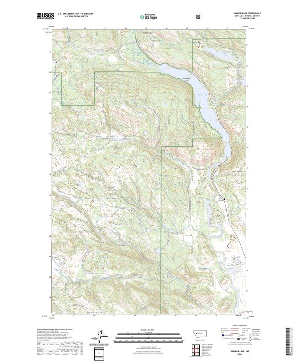 Salmon Lake, MT — USGS 7.5-minute topo (2024)