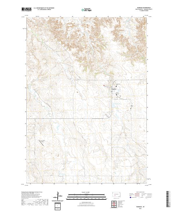 Wanblee, SD — USGS 7.5-minute topo (2021)