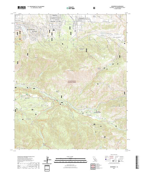 Moonridge, CA — USGS 7.5-minute topo (2021)