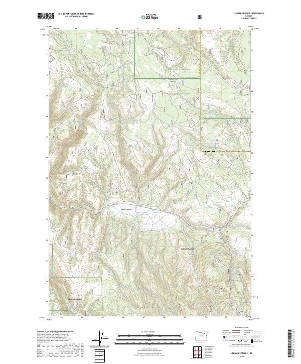 Lehman Springs, OR — USGS 7.5-minute topo (2023)