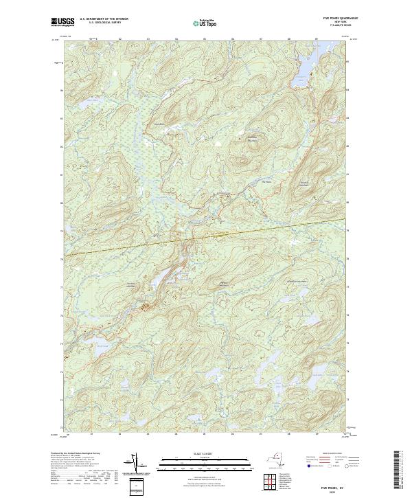 Five Ponds, NY — USGS 7.5-minute topo (2023)