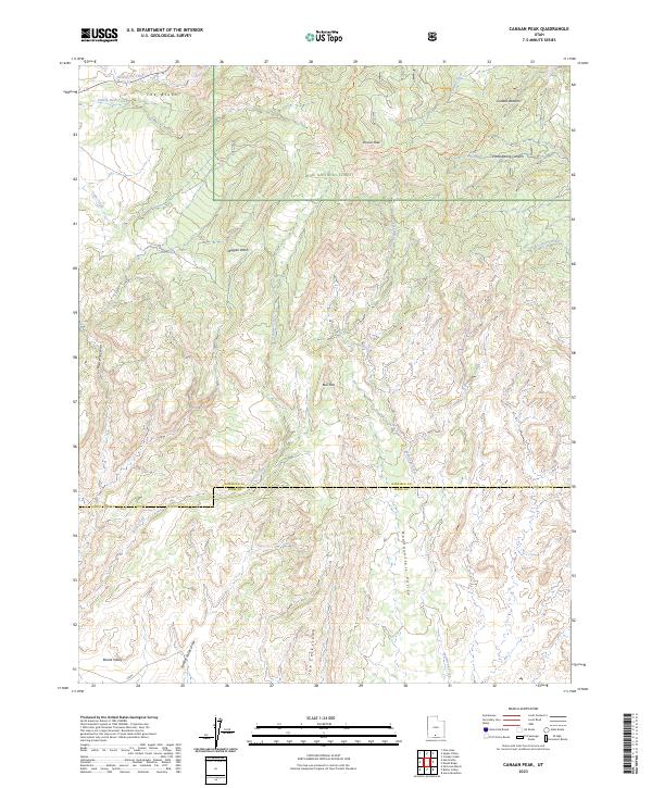 Canaan Peak, UT — USGS 7.5-minute topo (2023)