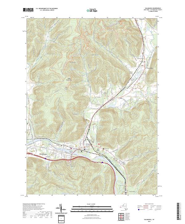 Salamanca, NY — USGS 7.5-minute topo (2023)