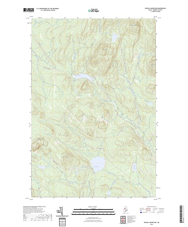 Russell Mountain, ME — USGS 7.5-minute topo (2024)