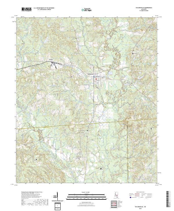 Taylorsville, MS — USGS 7.5-minute topo (2024)