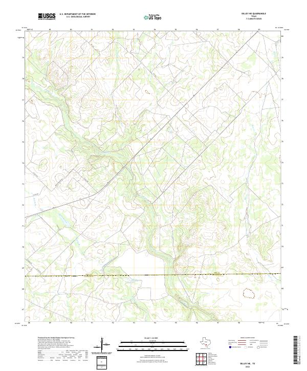 Dilley NE, TX — USGS 7.5-minute topo (2022)