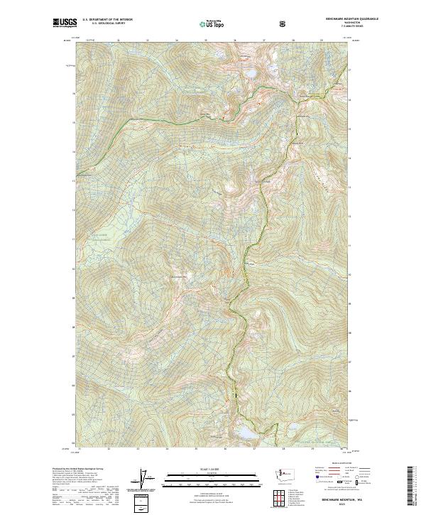 Benchmark Mountain, WA — USGS 7.5-minute topo (2023)