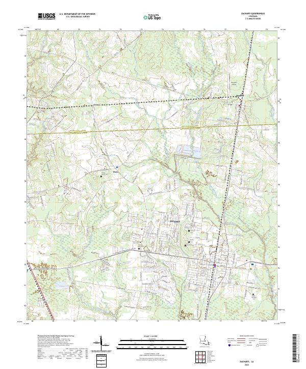 Zachary, LA — USGS 7.5-minute topo (2024)