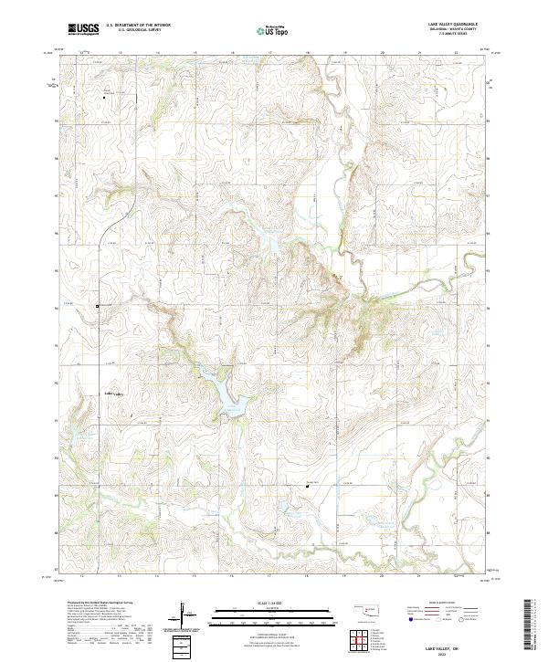 Lake Valley, OK — USGS 7.5-minute topo (2022)
