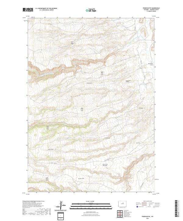Poker Butte, WY — USGS 7.5-minute topo (2021)