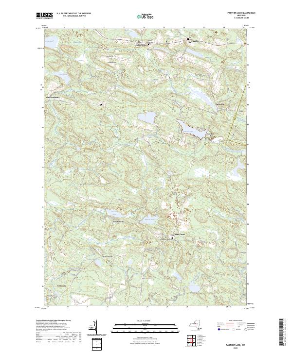 Panther Lake, NY — USGS 7.5-minute topo (2023)