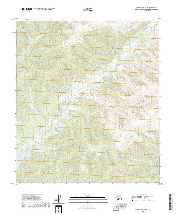 Mount Hayes D-1 SE, AK — USGS 7.5-minute topo (2024)
