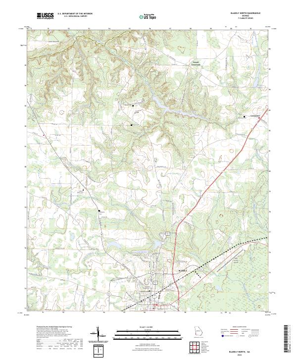 Blakely North, GA — USGS 7.5-minute topo (2024)