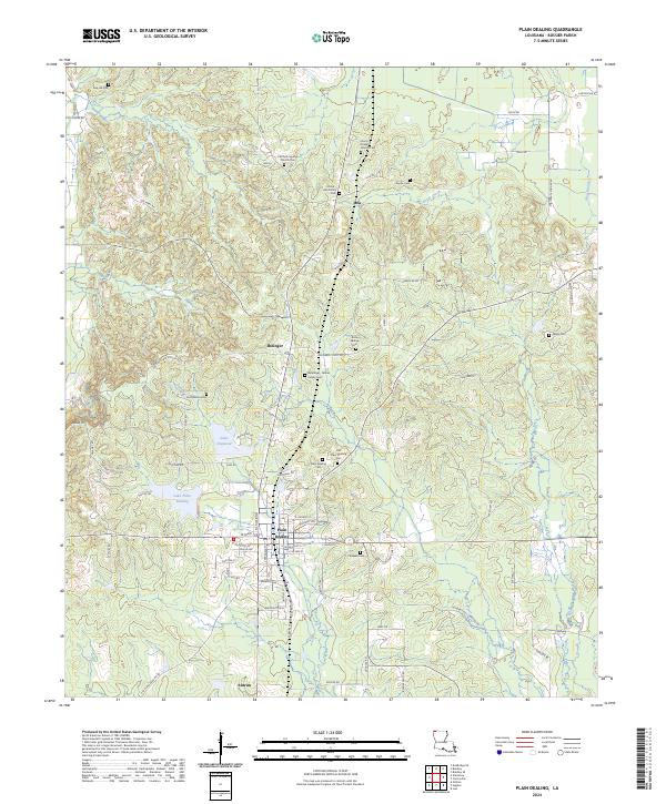 Plain Dealing, LA — USGS 7.5-minute topo (2024)