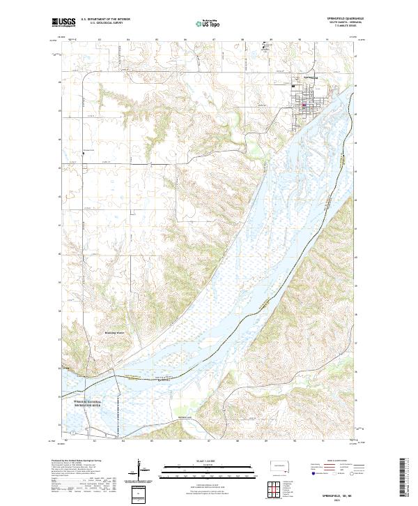 Springfield, SD-NE — USGS 7.5-minute topo (2021)