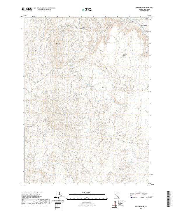 Hubbard Basin, NV — USGS 7.5-minute topo (2021)