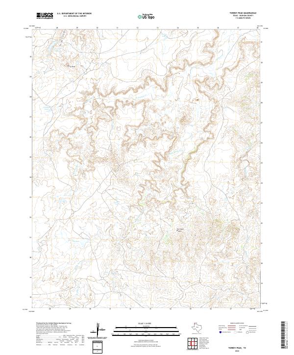 Torrey Peak, TX — USGS 7.5-minute topo (2022)