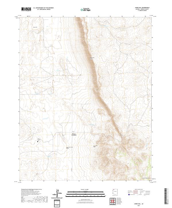 Jones Hill, AZ — USGS 7.5-minute topo (2021)