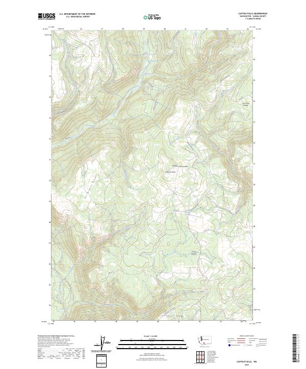 Castile Falls, WA — USGS 7.5-minute topo (2023)