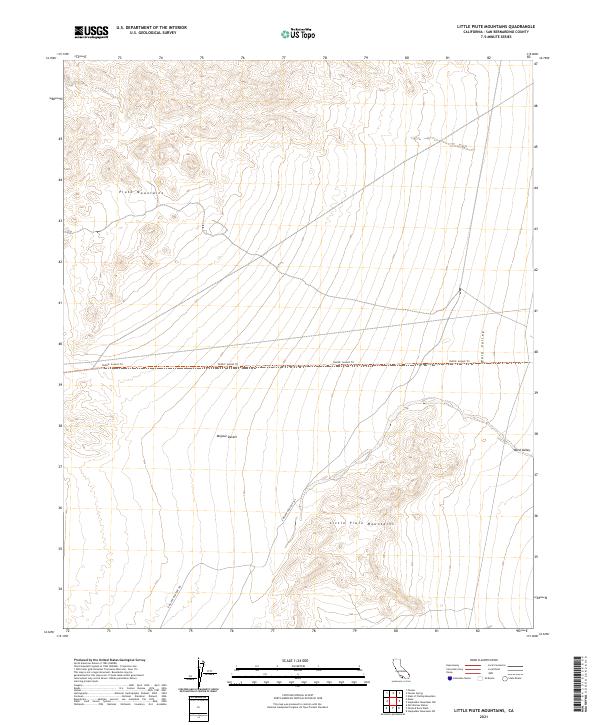 Little Piute Mountains, CA — USGS 7.5-minute topo (2021)