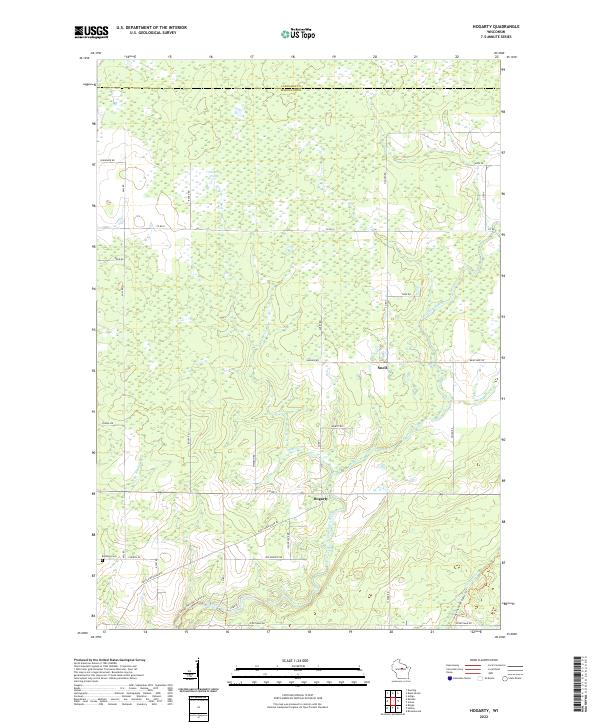 Hogarty, WI — USGS 7.5-minute topo (2022)