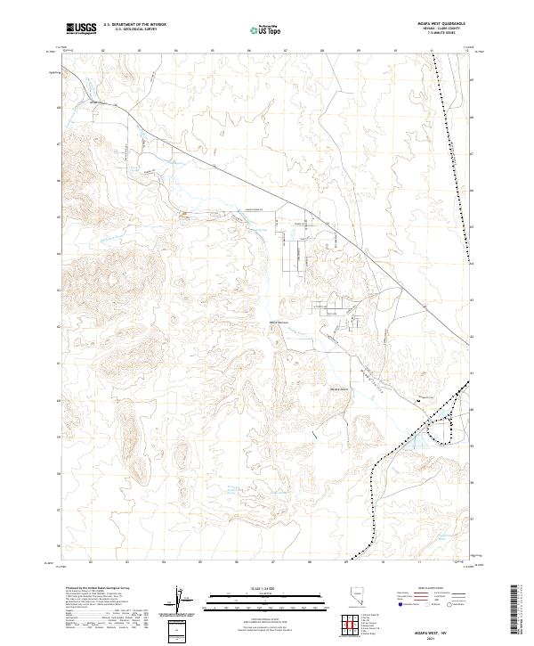 Moapa West, NV — USGS 7.5-minute topo (2021)
