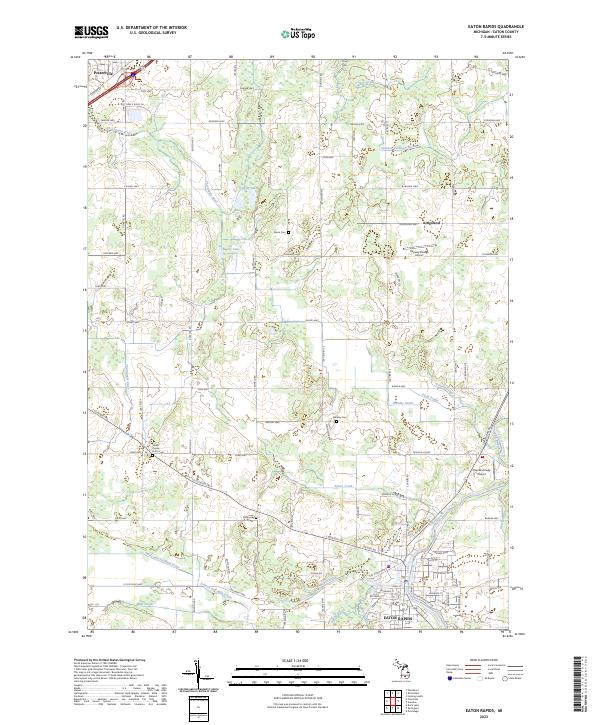 Eaton Rapids, MI — USGS 7.5-minute topo (2023)