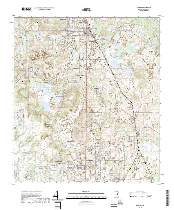 Dade City, FL — USGS 7.5-minute topo (2024)