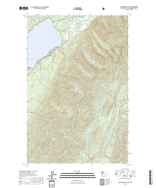Lake Quinault East, WA — USGS 7.5-minute topo (2023)