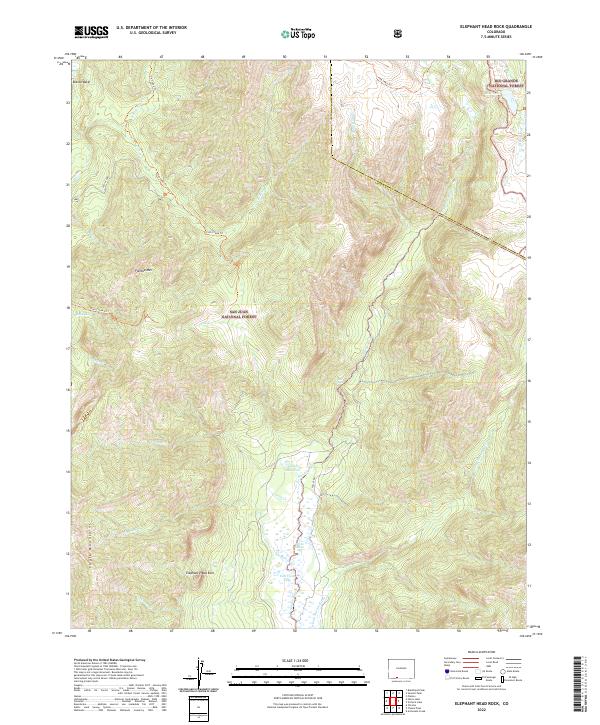 Elephant Head Rock, CO — USGS 7.5-minute topo (2022)