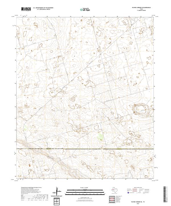 Paynes Corner SE, TX — USGS 7.5-minute topo (2022)