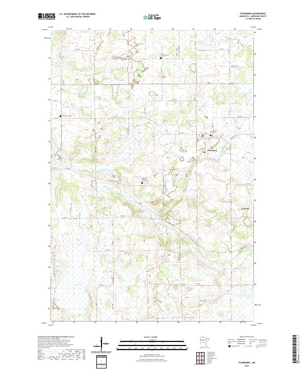 Flensburg, MN — USGS 7.5-minute topo (2022)