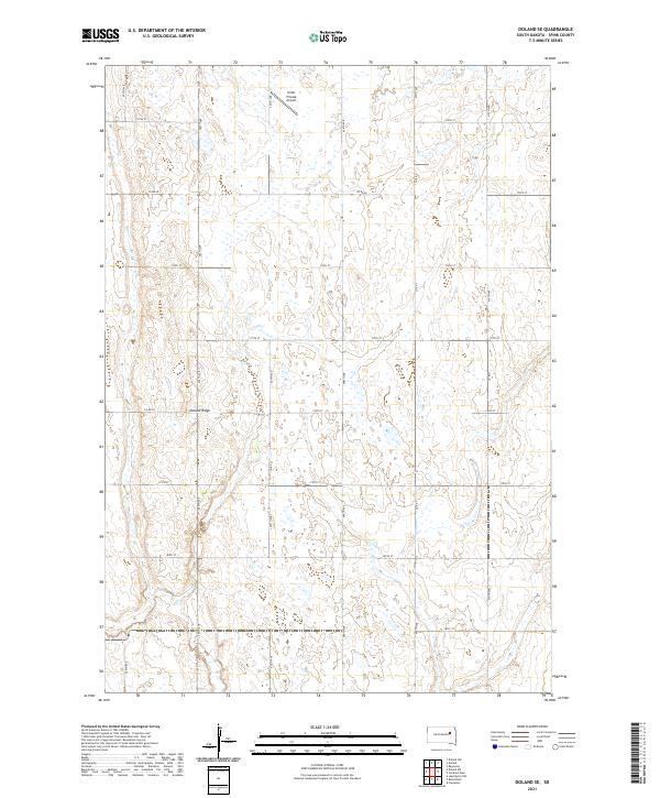 Doland SE, SD — USGS 7.5-minute topo (2021)