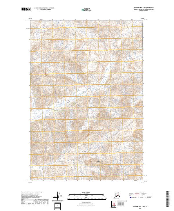 Anchorage D-3 NW, AK — USGS 7.5-minute topo (2023)