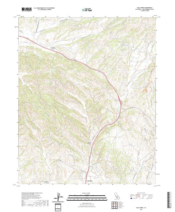 Zaca Creek, CA — USGS 7.5-minute topo (2021)