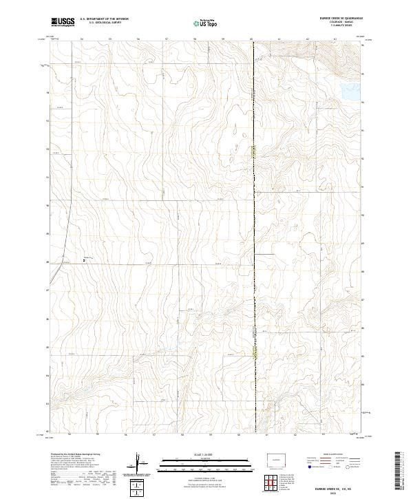 Durkee Creek SE, CO-KS — USGS 7.5-minute topo (2022)