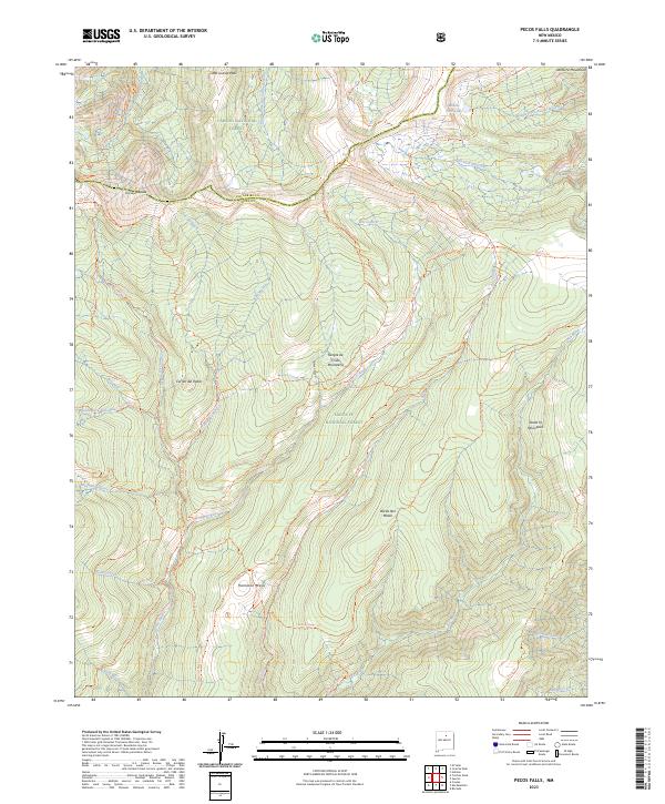 Pecos Falls, NM — USGS 7.5-minute topo (2023)