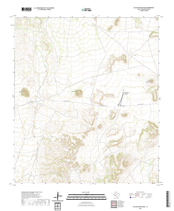 Yellow House Peak, TX — USGS 7.5-minute topo (2022)