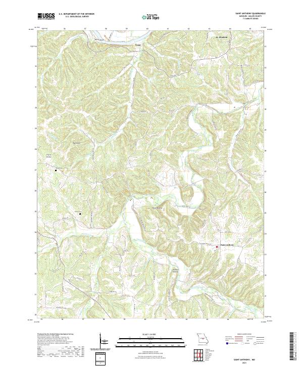 Saint Anthony, MO — USGS 7.5-minute topo (2021)