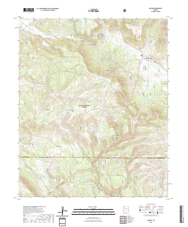 Alpine, AZ — USGS 7.5-minute topo (2021)