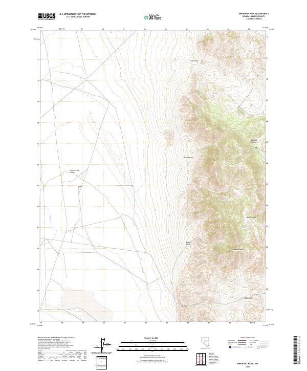 Emigrant Peak, NV — USGS 7.5-minute topo (2021)
