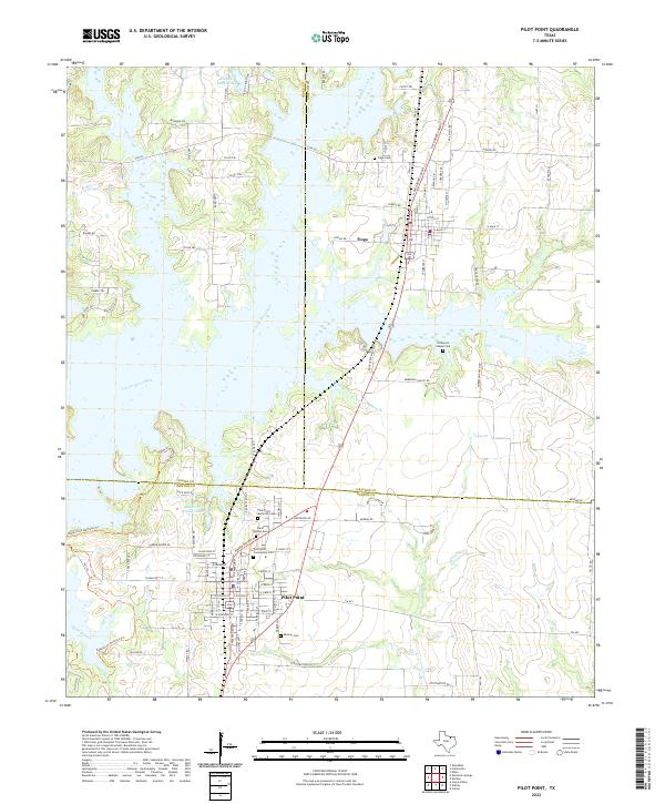 Pilot Point, TX — USGS 7.5-minute topo (2022)