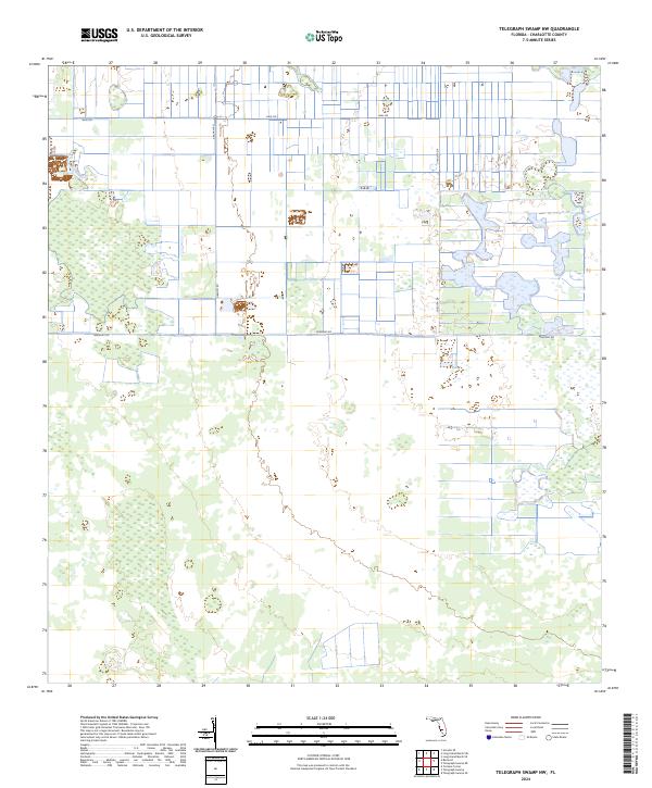 Telegraph Swamp NW, FL — USGS 7.5-minute topo (2024)