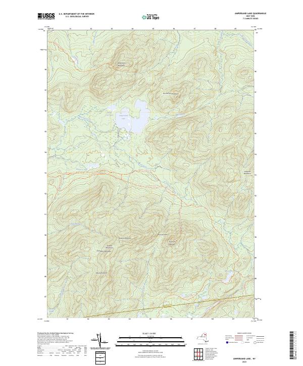 Ampersand Lake, NY — USGS 7.5-minute topo (2023)